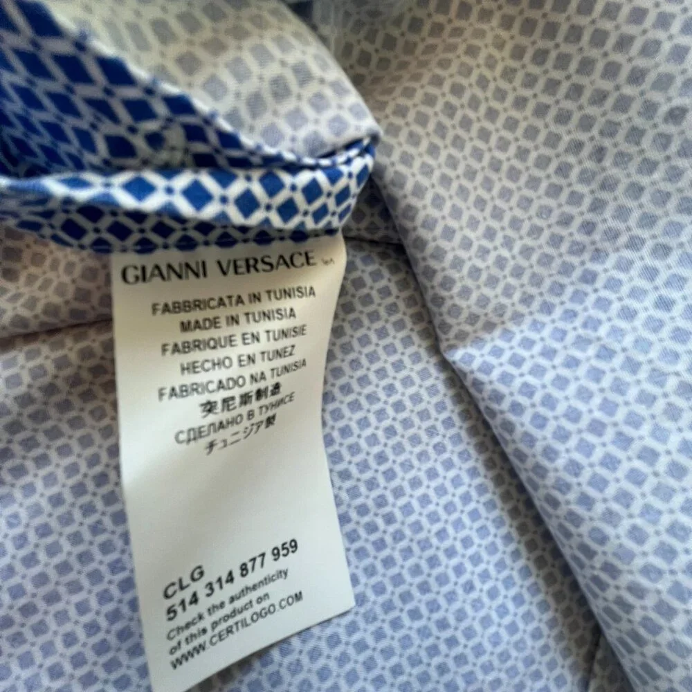 Versace Collection Men's Slim Designer Dress Shirt - Size 41 - Picture 5 of 11